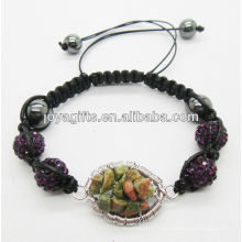 Bracelet tissé à 10MM violet et tissé avec arbre chanceux